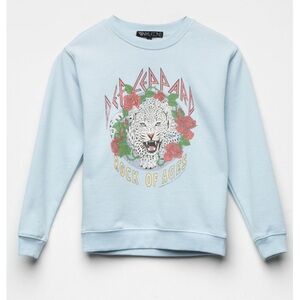 Girls Def Leppard sweatshirt size Medium